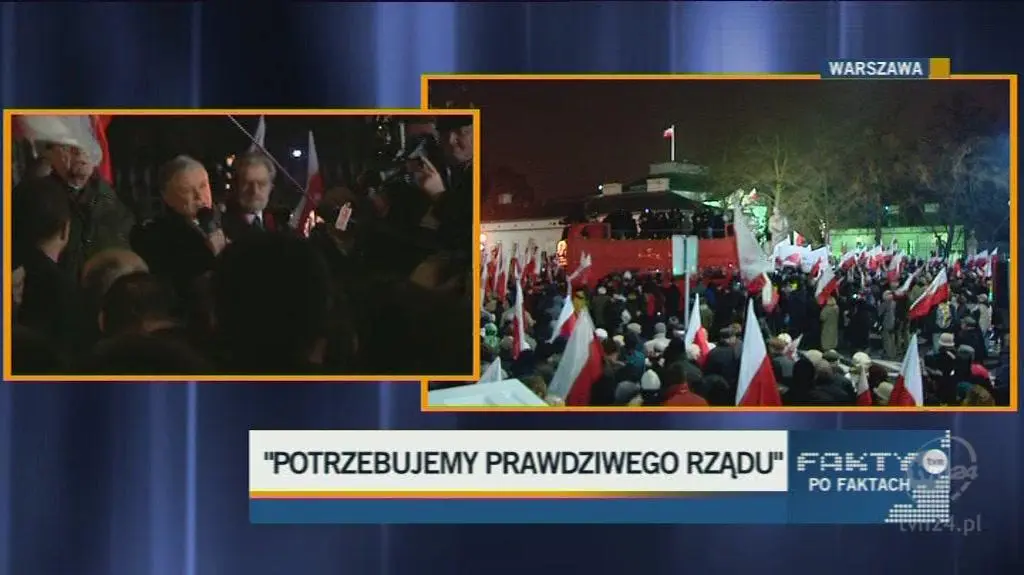 Jarosław Kaczyński wezwał do obrony Polski (TVN24)
