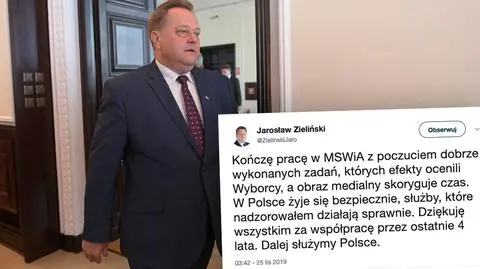 Jarosław Zieliński odchodzi z MSWiA