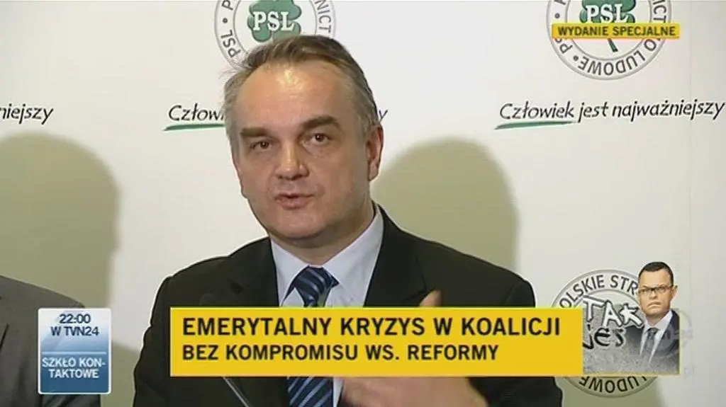 "Jeśli PO postanowi poszukiwać rozwiązania z PSL, to spotkamy się pewnie jutro" (TVN24)