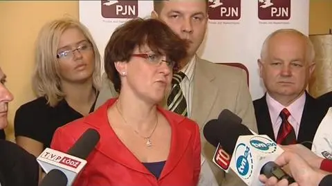Joanna Kluzik-Rostkowska o "przejęciu" przez PJN działaczy PO (TVN24)