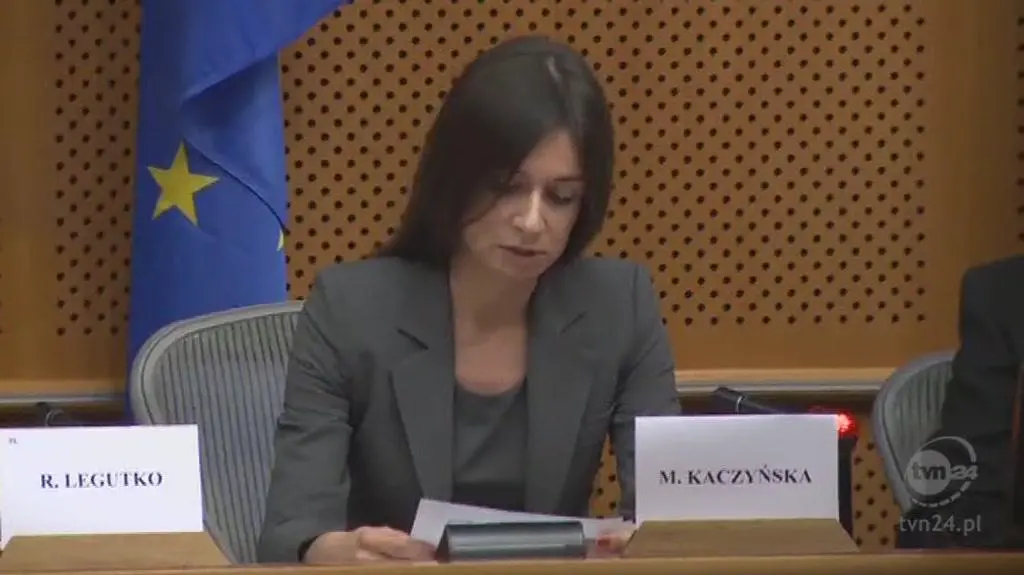 Kaczyńska w Brukseli (TVN24)