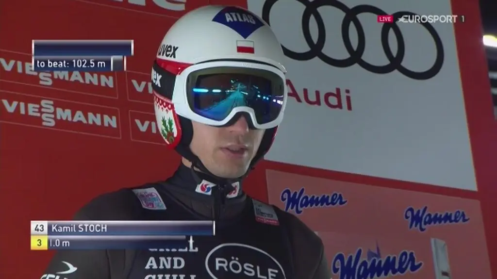 Kamil Stoch czwarty w sobotę w Predazzo