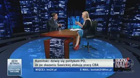 Kamiński: Nie wykorzystywałem tej sprawy do celów politycznych. (TVN24)