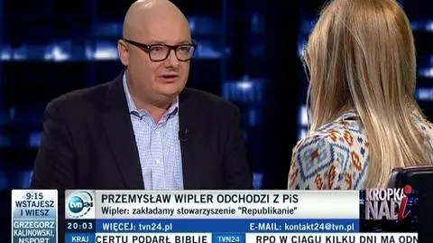 Kamiński o odejściu Wiplera z PiS