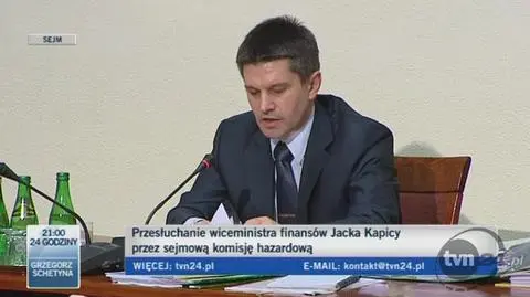 Kapica o notatce ze spotkania z Chlebowskim