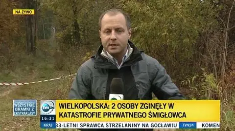 Katastrofa śmigłowca: Po upadku maszyna zapaliła się. Nie żyją dwie osoby