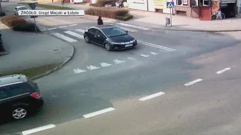 Kolizję nagrał miejski monitoring
