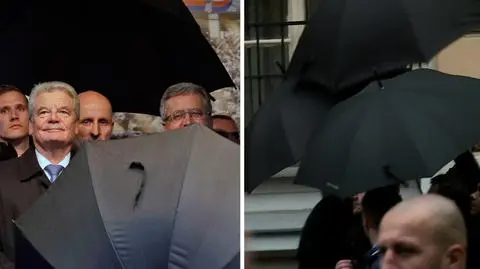 Komorowski, Gauck i Zeman obrzuceni jajkami w Pradze