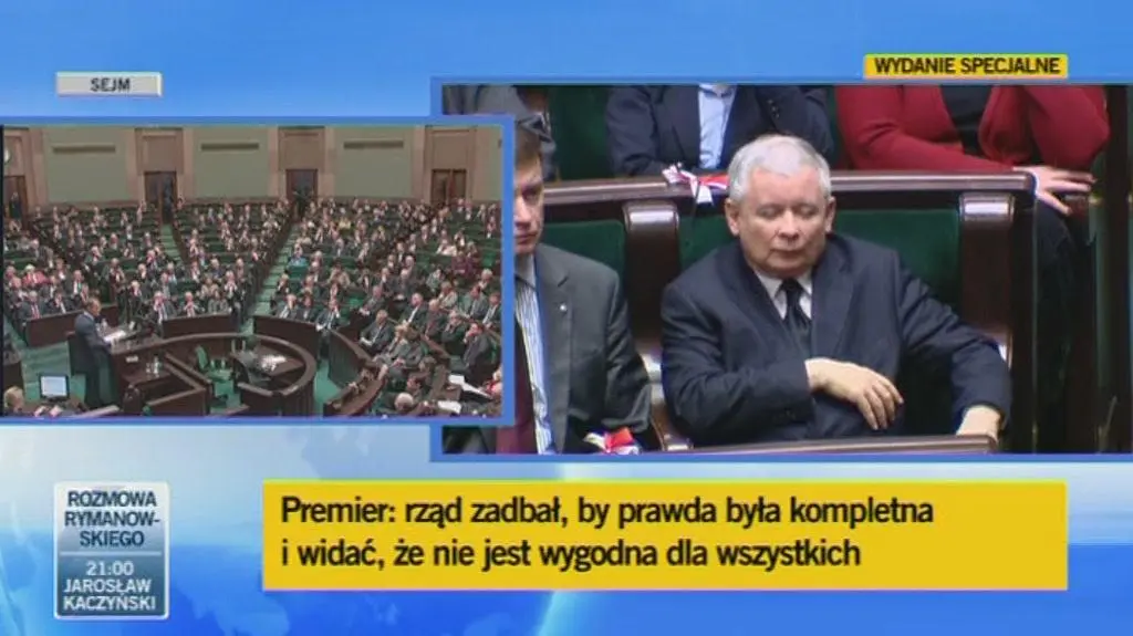 Komu wg premiera może nie zależeć na wyjaśnieniu przyczyn katastrofy (TVN24)