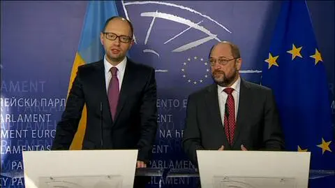 Konferencja Arsenija Jaceniuka i Martina Schultza