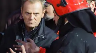 Konferencja Donalda Tuska na miejscu katastrofy