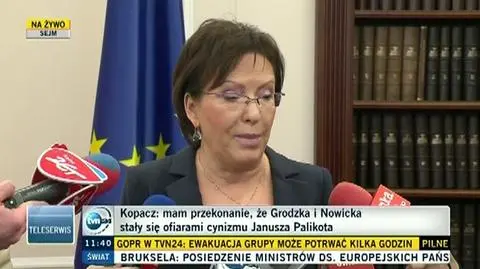 Kopacz: Nie będę uczestniczyć w teatrzyku Palikota