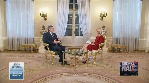 "Kropka nad i" z udziałem prezydenta Bronisława Komorowskiego (TVN24)