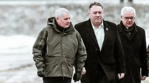 Łapiński podczas spotkania z prezydentem Dudą i Sekretarzem Stanu USA Pompeo