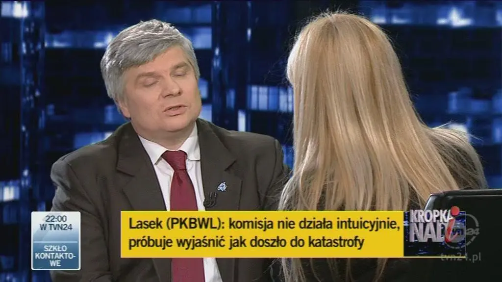 Lasek o dowodach na obecność gen. Błasika w kokpicie Tu-154 (TVN24)