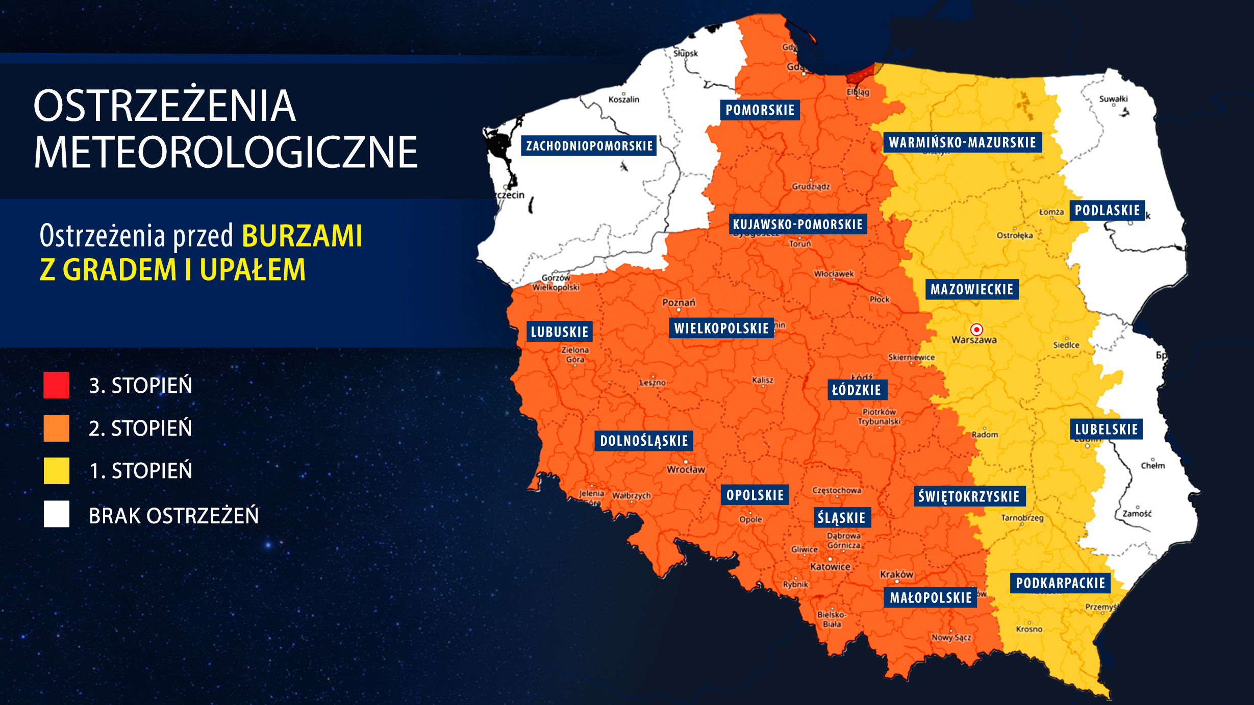 Ostrzeżenia meteorologiczne IMGW 