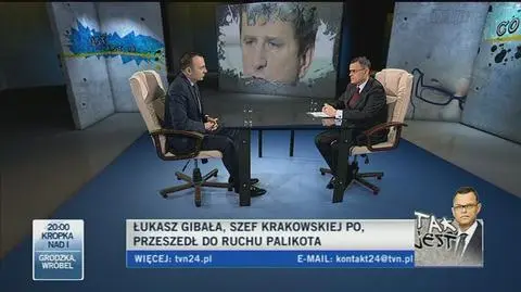 Łukasz Gibała o powodach opuszczenia PO (TVN24)