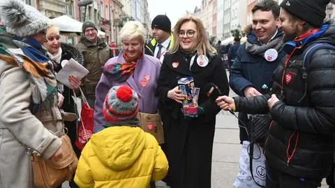 Magdalena Adamowicz kwestowała na ulicach Gdańska