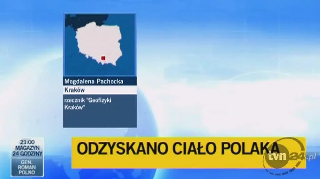 Magdalena Pachocka, rzeczniczka "Geofizyki Kraków", pracodawcy Piotra Stańczaka (TVN24)