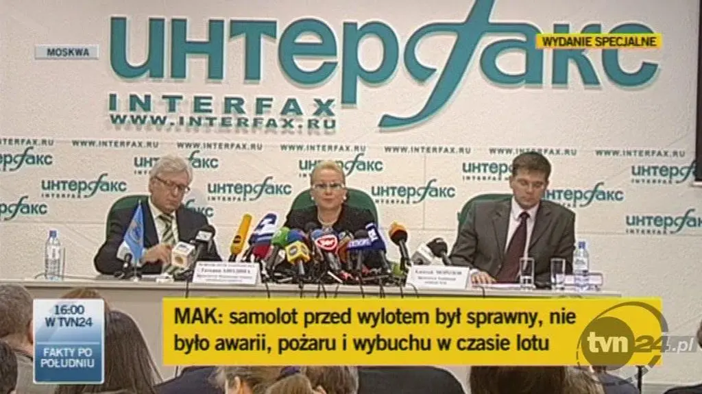 MAK: Samolot był sprawny przed wylotem (TVN24)