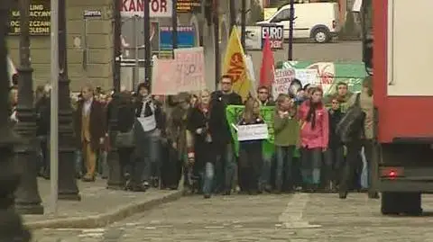 Manifestacja na ulicach Poznania