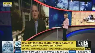 Marcin Wrona o katastrofie statku SpaceShipTwo 