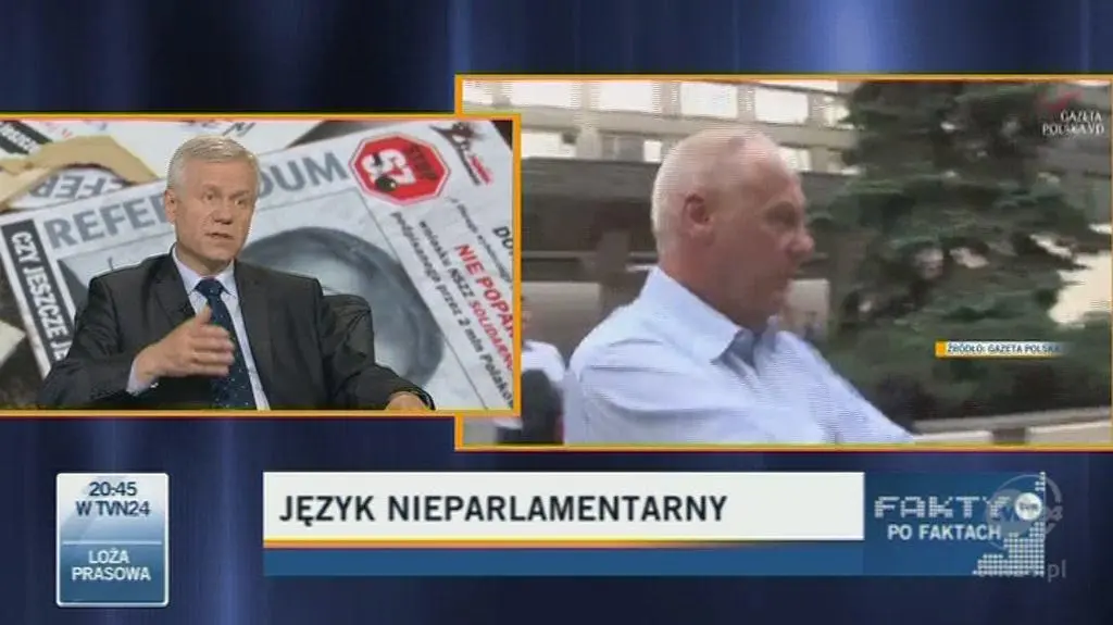 Marek Jurek o zachowaniu Stefana Niesiołowskiego wobec dziennikarki Ewy Stankiewicz. (TVN24)