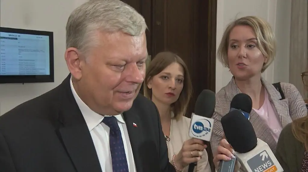 Marek Suski nie chciał odpowiadać na pytania o wycofanie kandydatury Jastrzębskiego