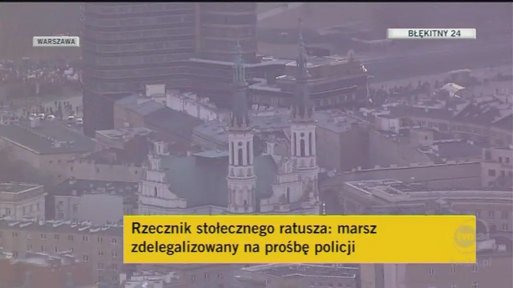 Marsz Niepodległości został zdelgalizowany - podał warszawski ratusz/TVN24