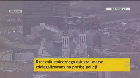 Marsz Niepodległości został zdelgalizowany - podał warszawski ratusz/TVN24
