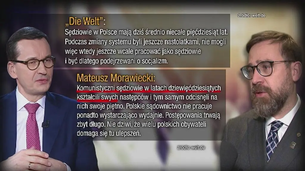 Mateusz Morawiecki o "komunistycznych sędziach, którzy odcisnęli swoje piętno"