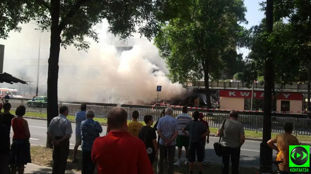Mężczyzna podpalił butlę z gazem