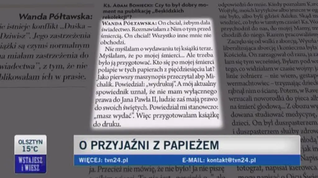 Michał Olszewski wyjaśnia motywacje Półtawskiej