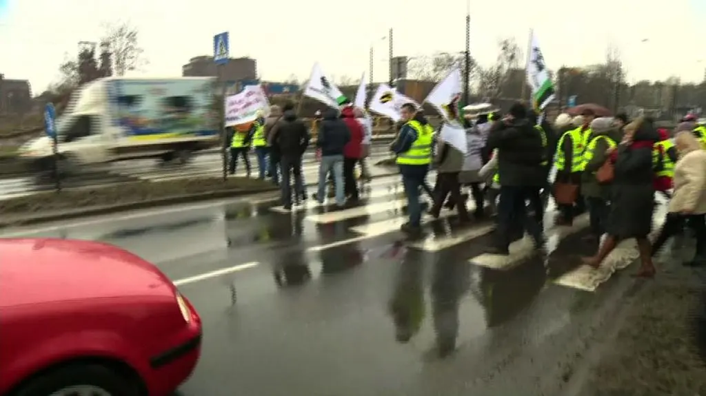 Mieszkańcy i górnicy zablokowali drogę krajową