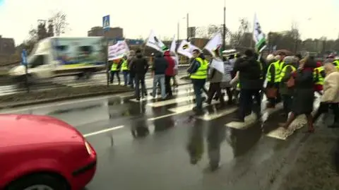 Mieszkańcy i górnicy zablokowali drogę krajową