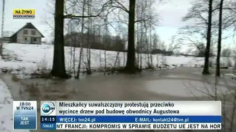 Mieszkańcy Suwalszczyzny prostestują 