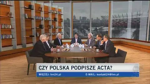 Miller i Kłopotek o ACTA (TVN24)