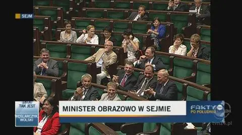 Minister chwalił się swoimi sukcesami (TVN24)