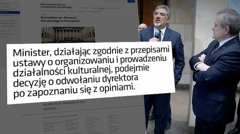 Ministerstwo Kultury rozważa zwolnienie dyrektora Muzeum Narodowego