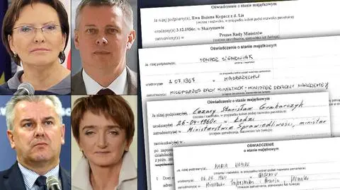 Ministrowie pokazują swoje majątki