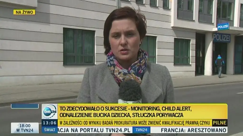 Monitoring, Child Alert, bucik, stłuczka porywacza. Poszukiwania Mai 