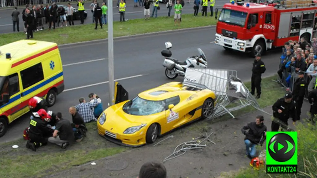 Nagrania z momentu wypadku