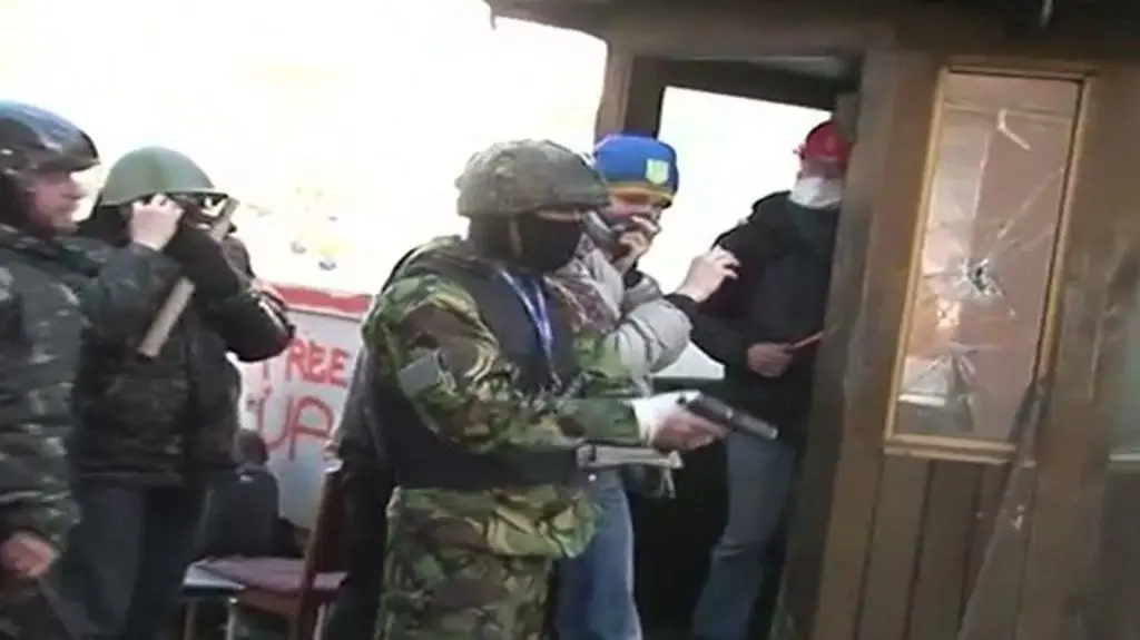 Nagranie opublikowane przez ukraińskie MSW. Pokazuje zamieszki z bliska