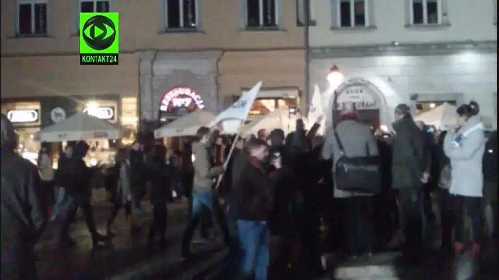 Nagranie Reportera 24 z Krakowa