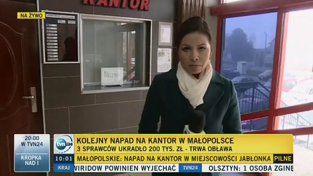 Napad na kantor w Jabłonce, policja pracuje nad portretami pamięciowymi