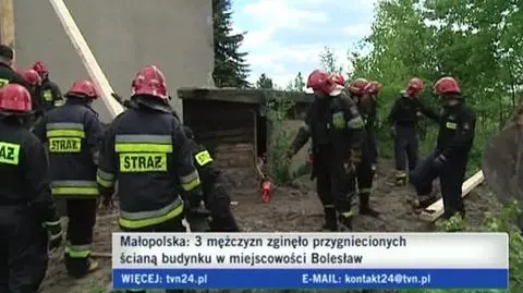 Nie udało się uratować przygniecionych ścianą osób