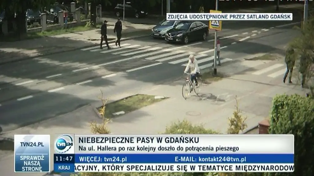 Niebezpiecznie na przejściu w alei Hallera w Gdańsku 