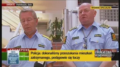 Norweska policja o aresztowaniu podejrzanego o zamachy i masakrę (Reuters)