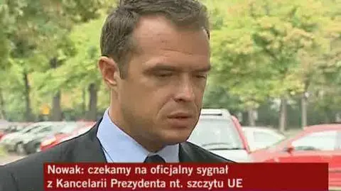 Nowak: Czekamy na informację z Kancelarii Prezydenta