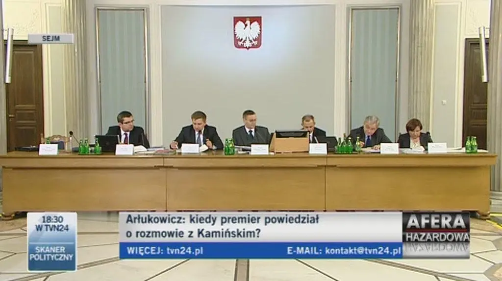 "O aferze hazardowej dowiedziałem się z mediów"